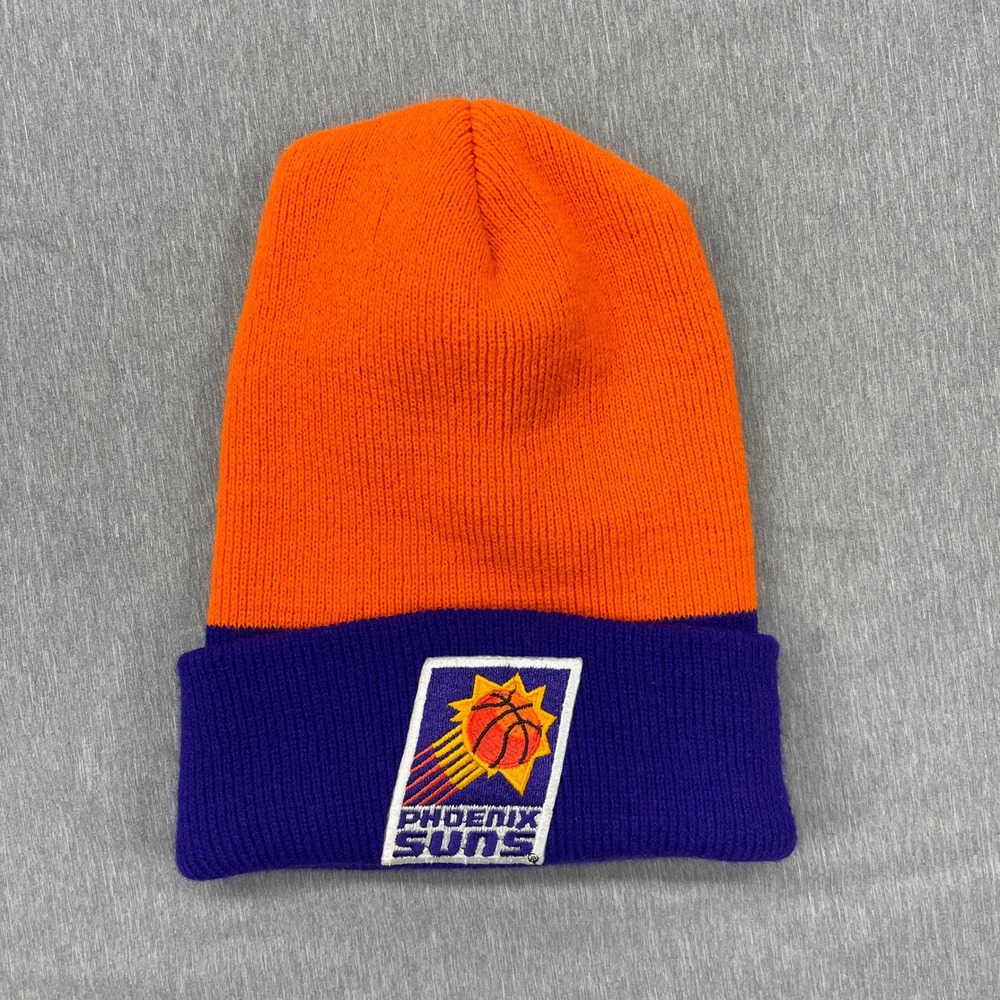 Phoenix Suns Beanie Hat Orange Purple Knit Cap NBA Basketball Vintage‎ Style